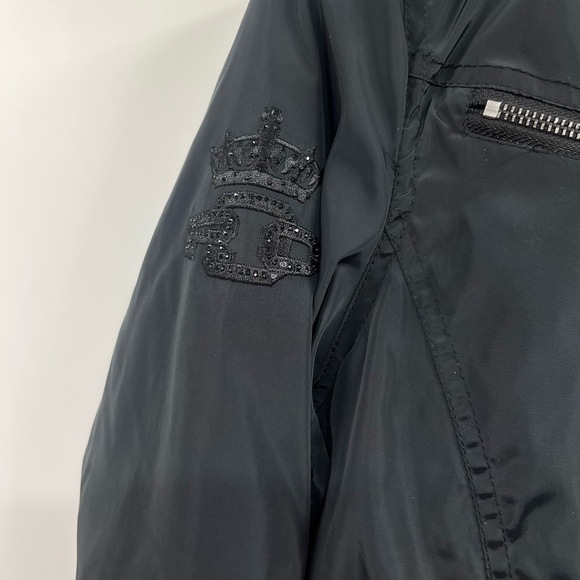 Mens Rocawear Classic Black Zip Front Pocket Puffer Jacket Coat Size M - Picture 2 of 16